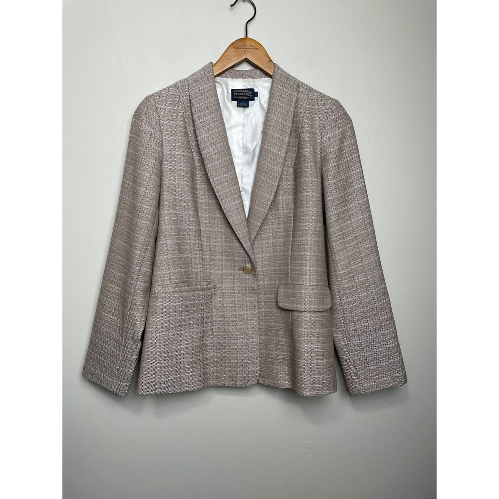 Pendleton 100% Virgin Wool Patterned Tweed Single… - image 3
